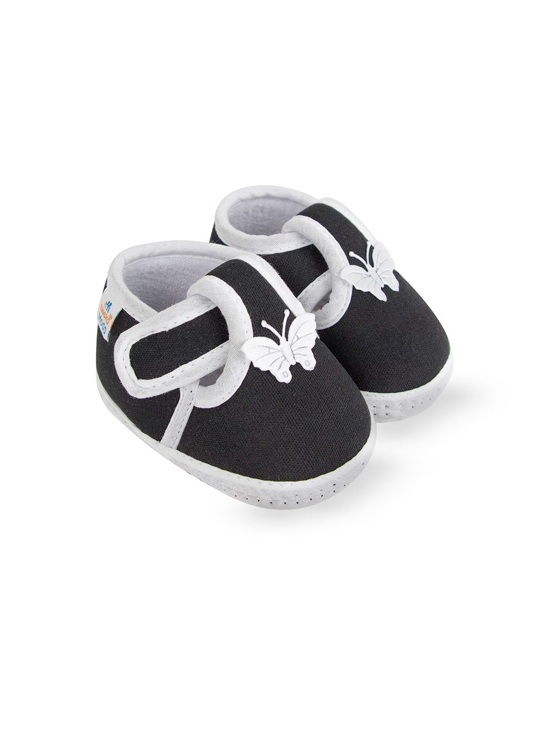 NESKA MODA Unisex Kids Black Cotton Booties-picture-28