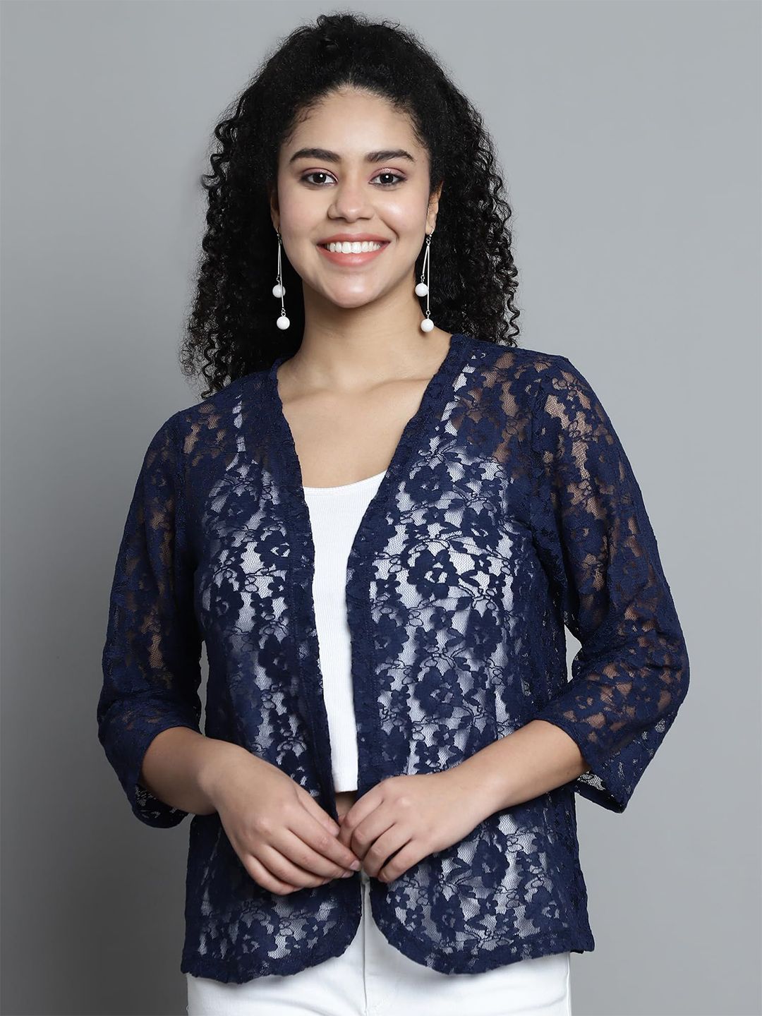SZN Self Design Open Front Shrug-picture-48
