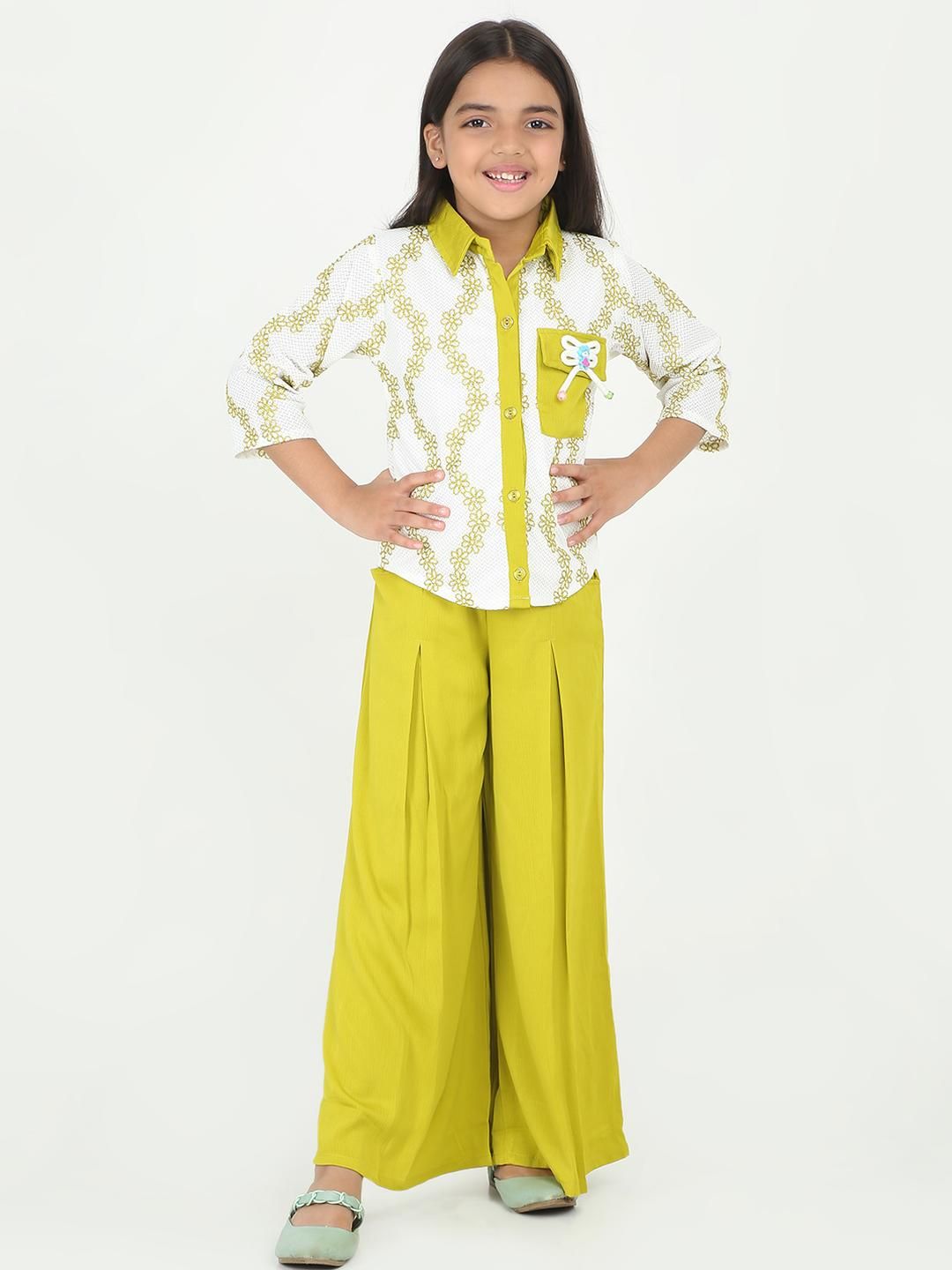 Be Kids Girls Printed Shirt with Palazzo-picture-16