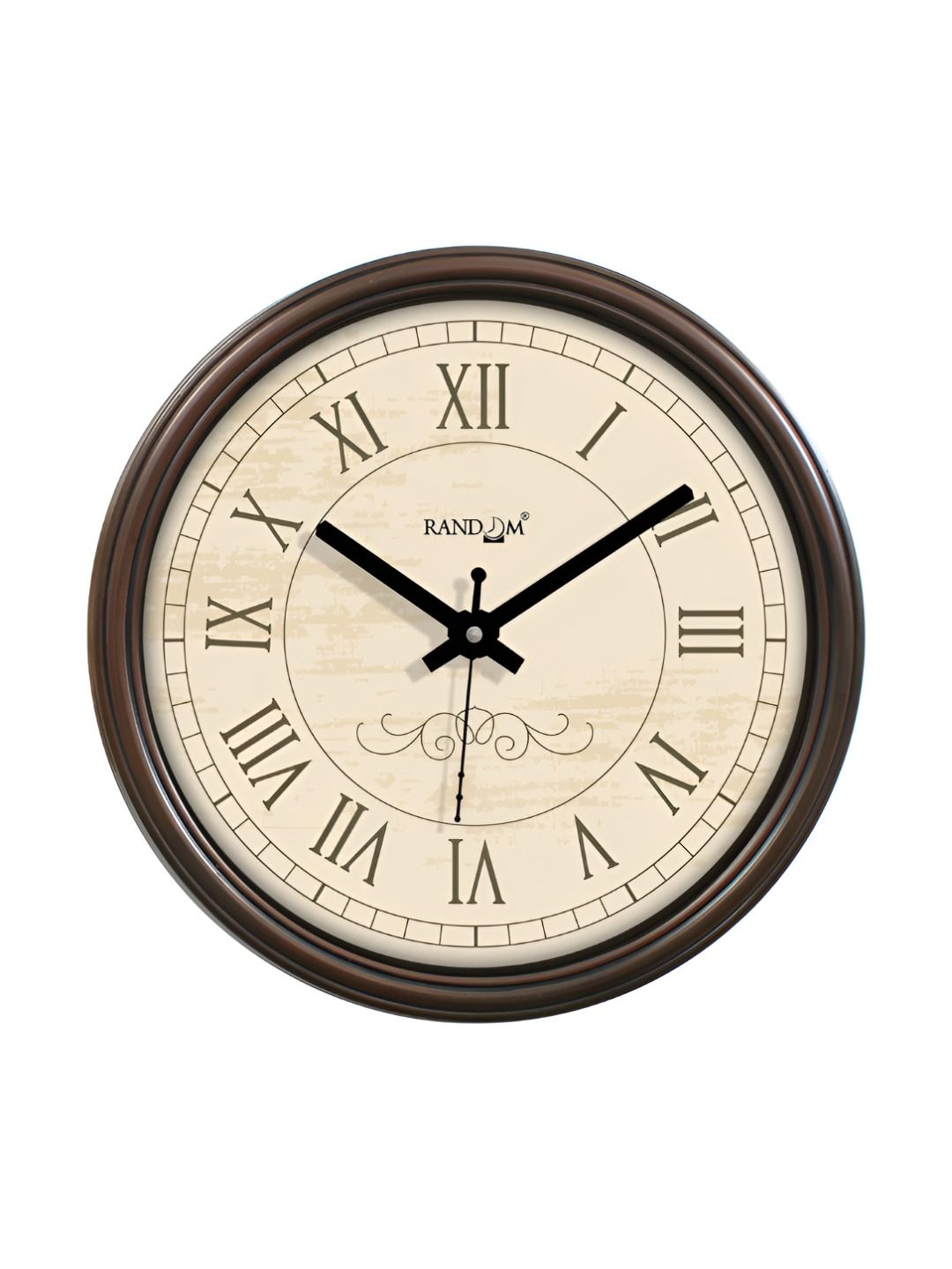 RANDOM Brown & White Printed Contemporary Analogue Wall Clock-picture-21