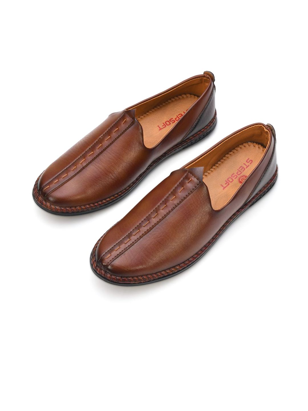 STEPSOFT Men Leather Formal Slip-Ons-picture-19