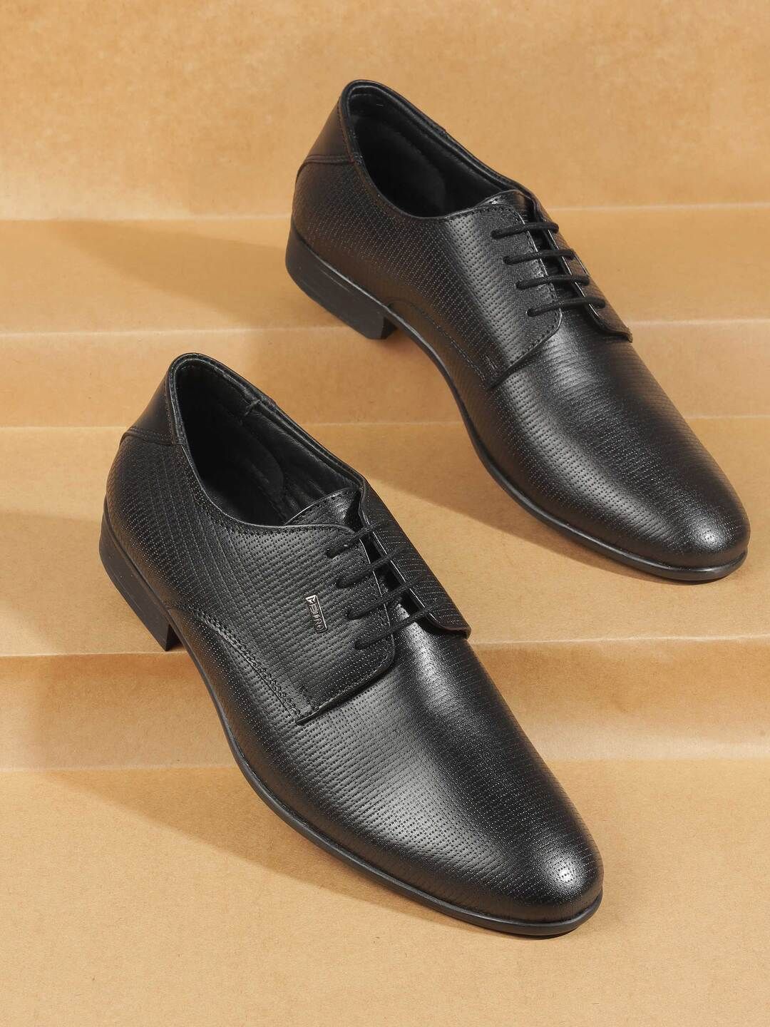 Metro Men Textured Leather Formal Derbys-picture-13