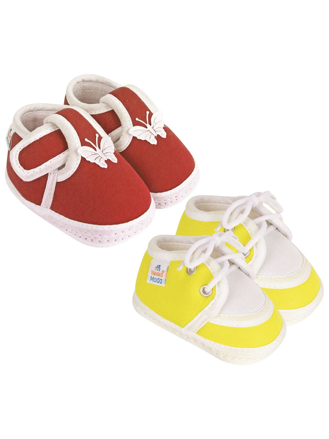 NESKA MODA Unisex Kids Pack Of 2 Cotton Booties-picture-30