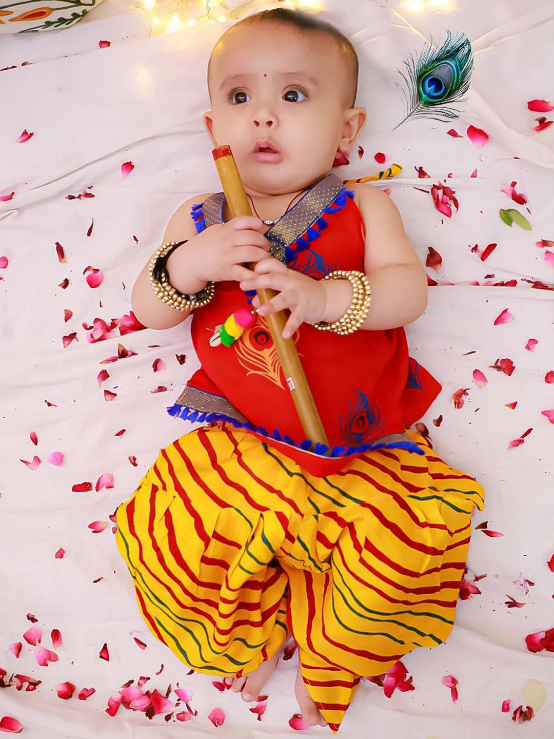 KID1 Girls Mor Pankh Halter Neck Kurti Dhoti-picture-24