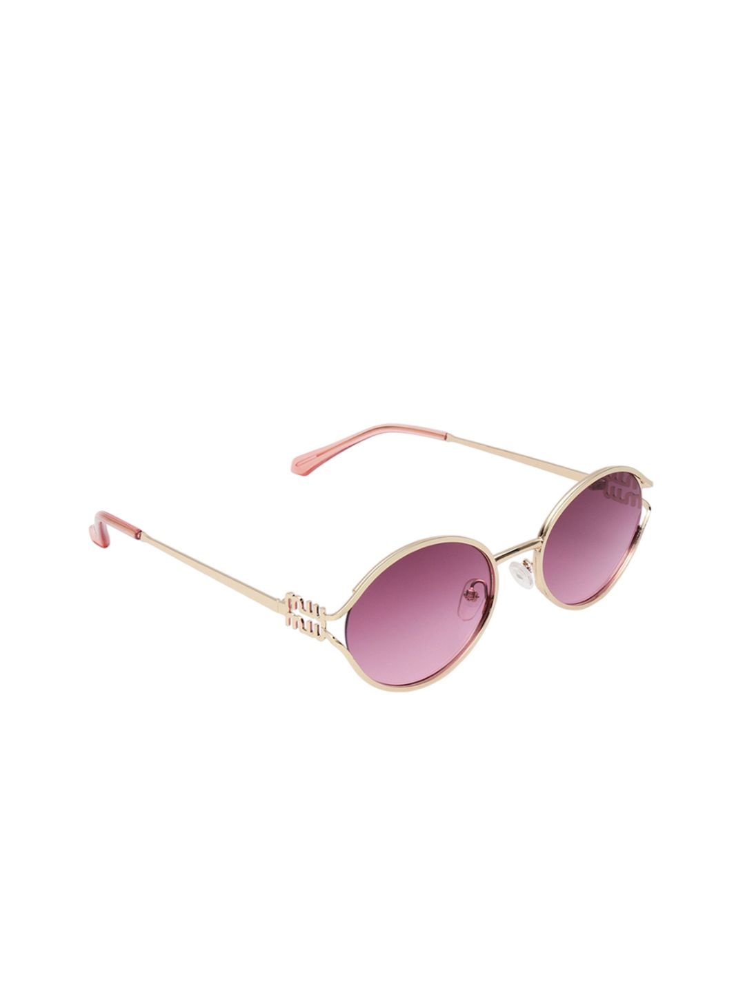 PELLE LUXUR Women Purple Lens & Gold-Toned Oval Sunglasses with UV Protected Lens PLSG8017-image-47