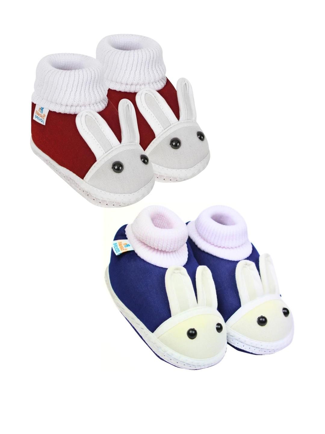 NESKA MODA Unisex Kids Pack Of 2 Cotton Booties-picture-33