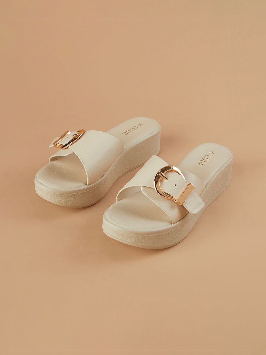 CODE by Lifestyle Women Open Toe Platform Heel Sandals With Buckles-picture-38