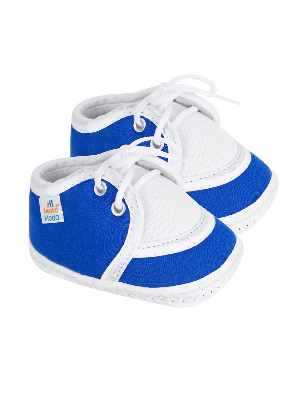 NESKA MODA Kids-Unisex White Cotton Booties-picture-37