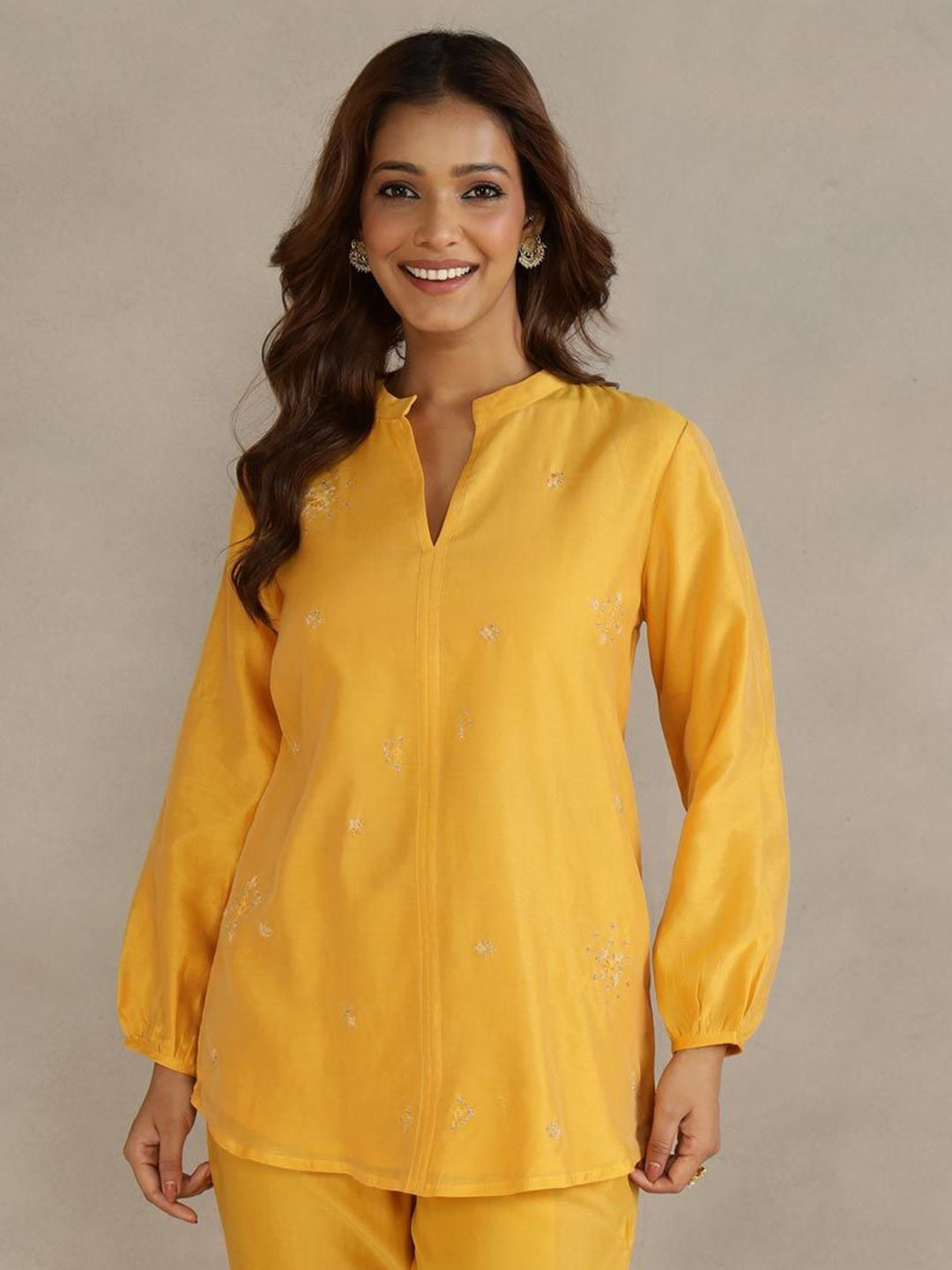 Fabindia Women Shirt Collar Embroidered Ethnic Tunic-picture-10