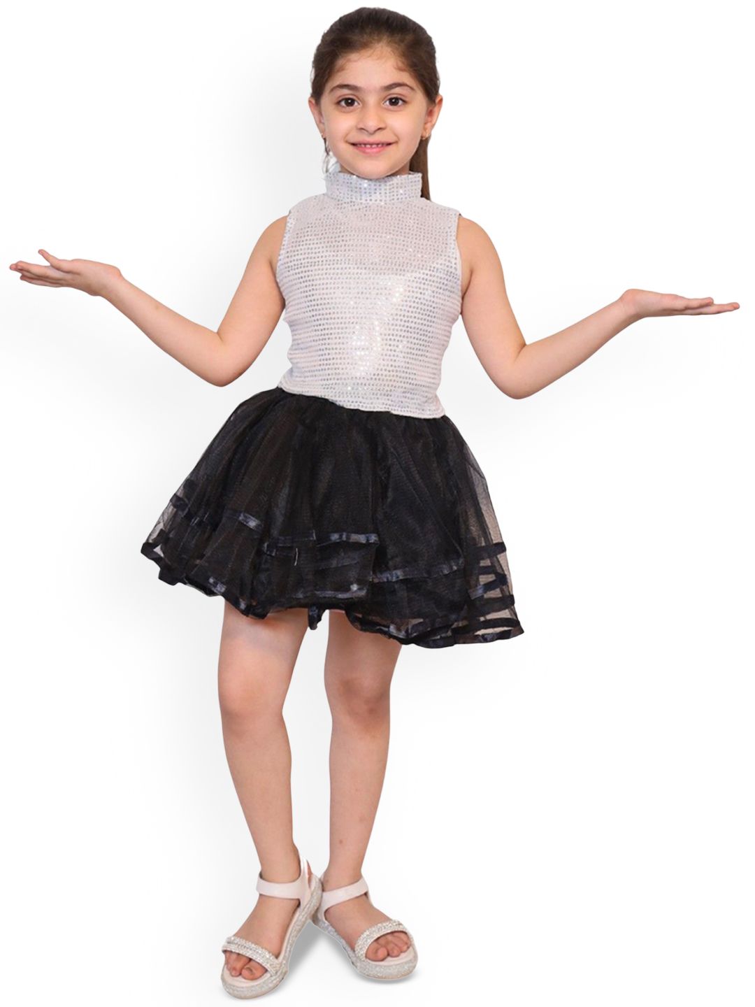 Kaku Fancy dresses Girls Embellished Halter Neck Top-picture-37