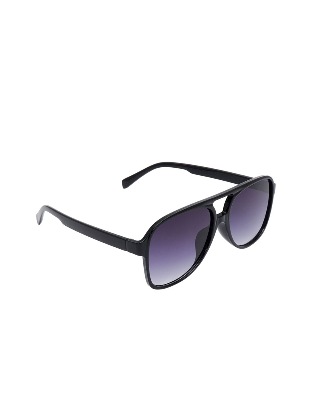 PELLE LUXUR Women Purple Lens & Black Aviator Sunglasses with UV Protected Lens PLSG8091-image-2