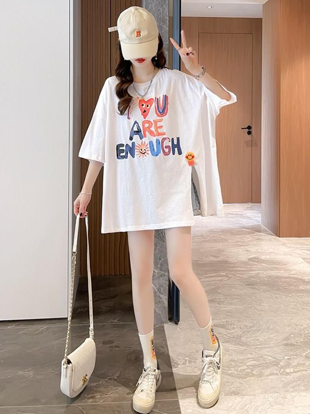 StyleCast x Revolte Women Typography Printed Boxy Round Neck T-shirt-picture-22