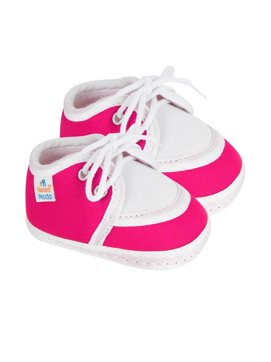 NESKA MODA Unisex Kids Pink Cotton Booties-picture-48