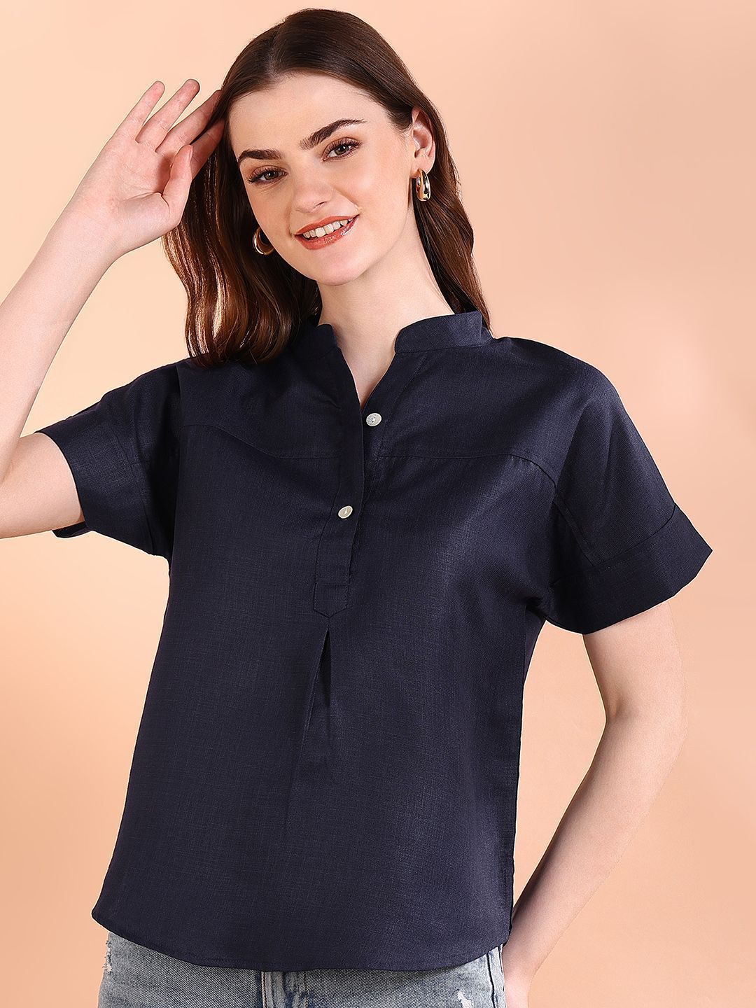 PinkTribe Women Mandarin Collar Top-picture-24