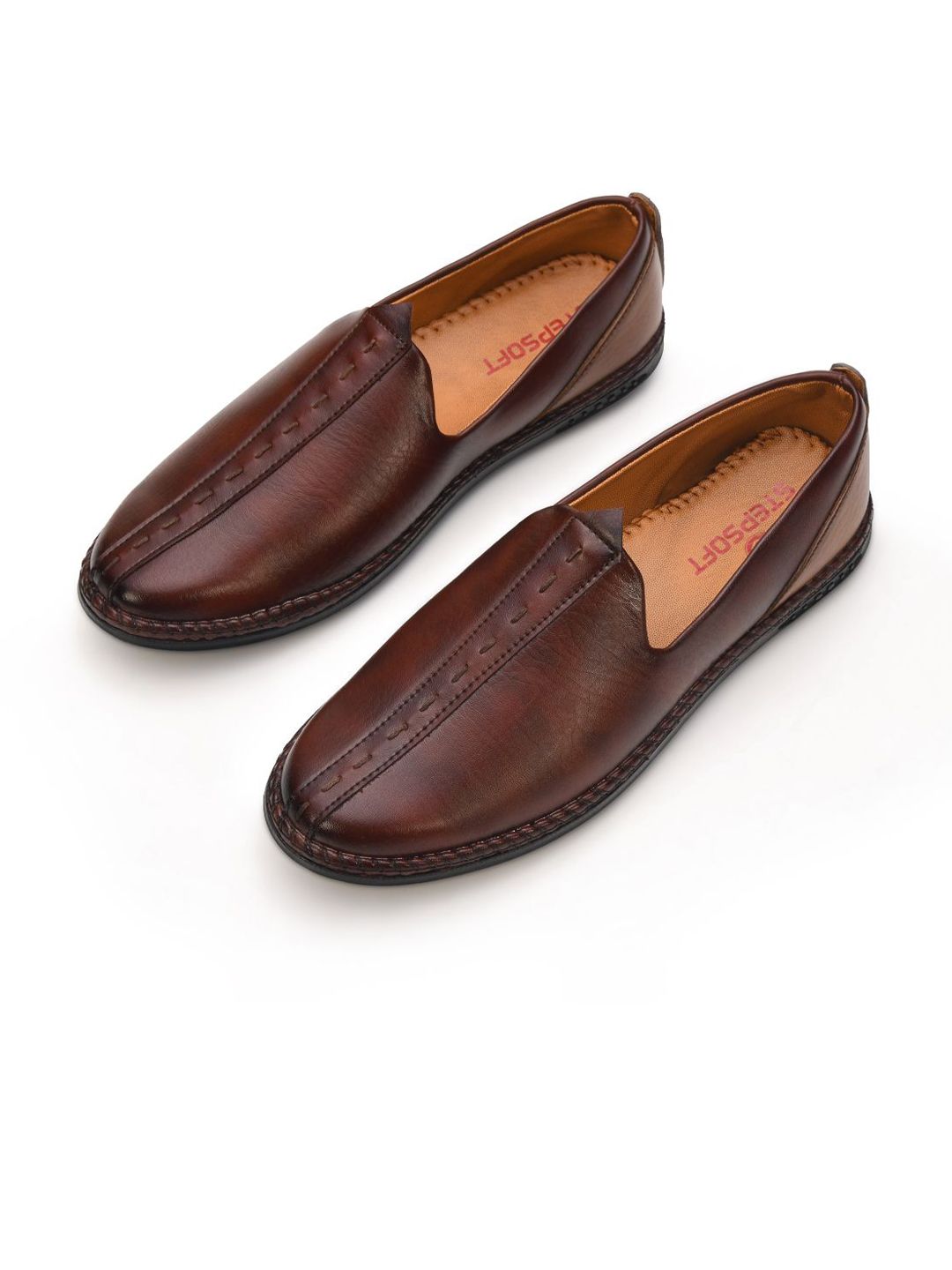 STEPSOFT Men Leather Formal Slip-Ons-picture-17