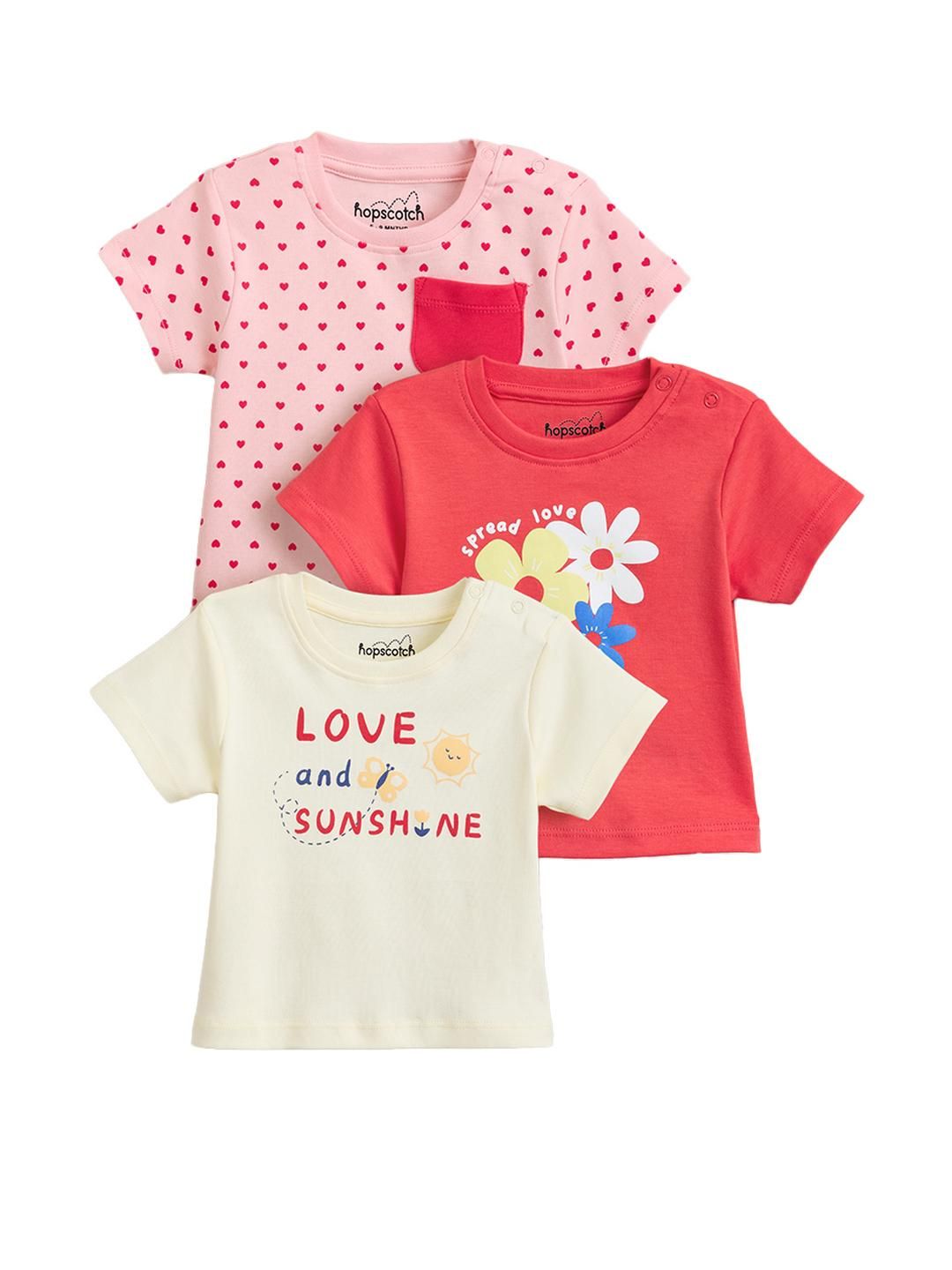 Hopscotch Kids-Girls Multi Cotton Tshirts-picture-34
