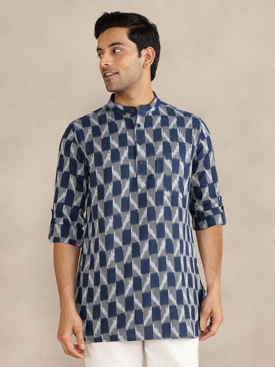 Fabindia Men Printed Thread Work Kurta-picture-19