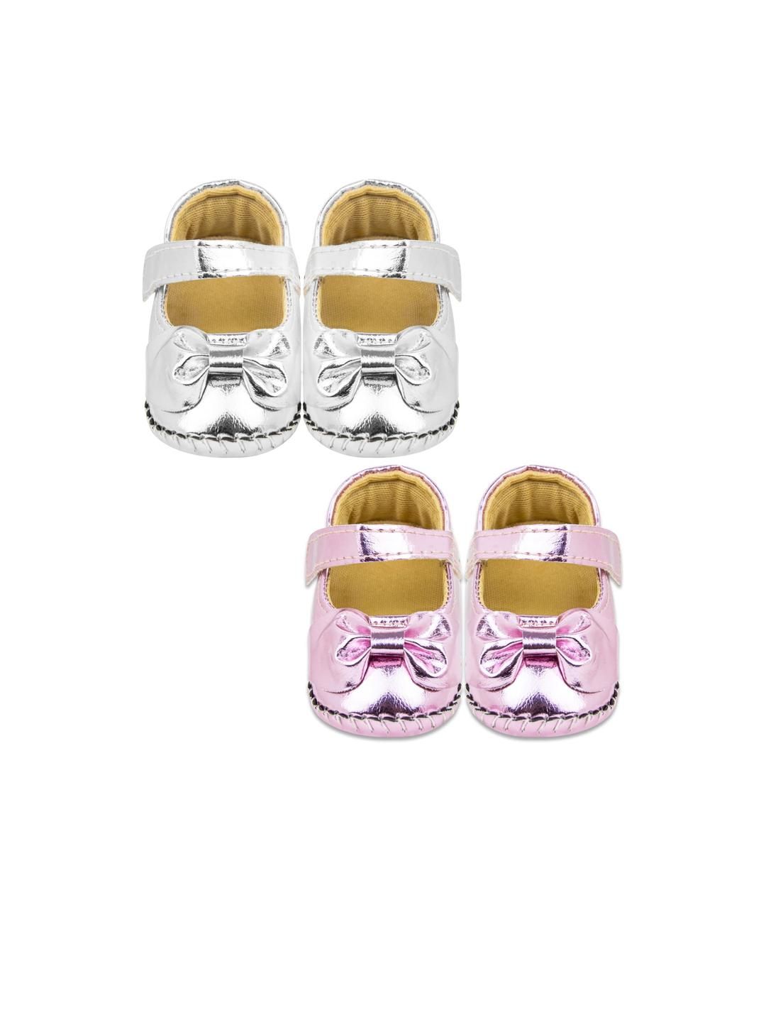NESKA MODA Girls Silver Cotton Booties-picture-26