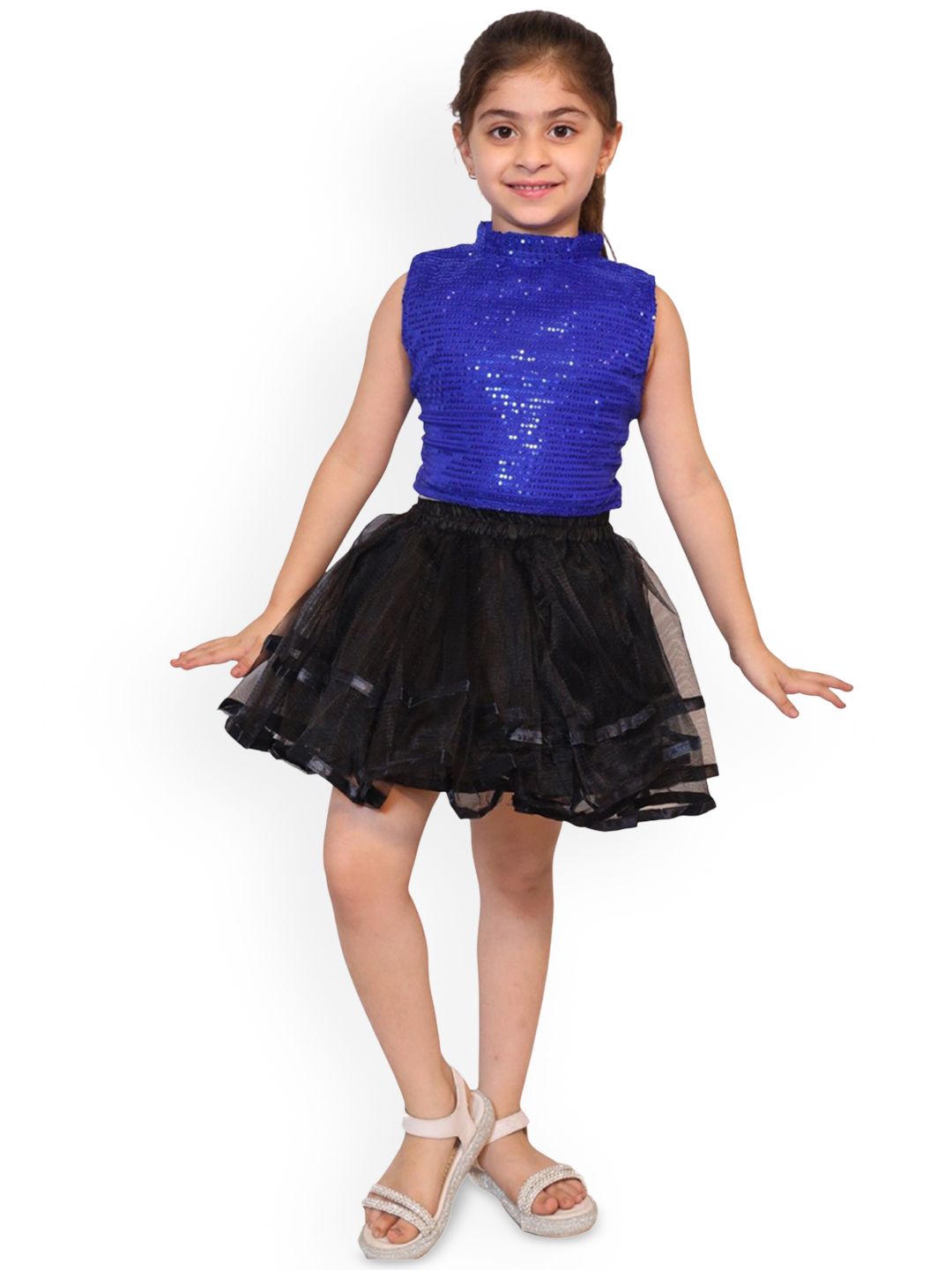 Kaku Fancy Dresses Girls Western Dance Costume Ulter Neck Top-picture-21