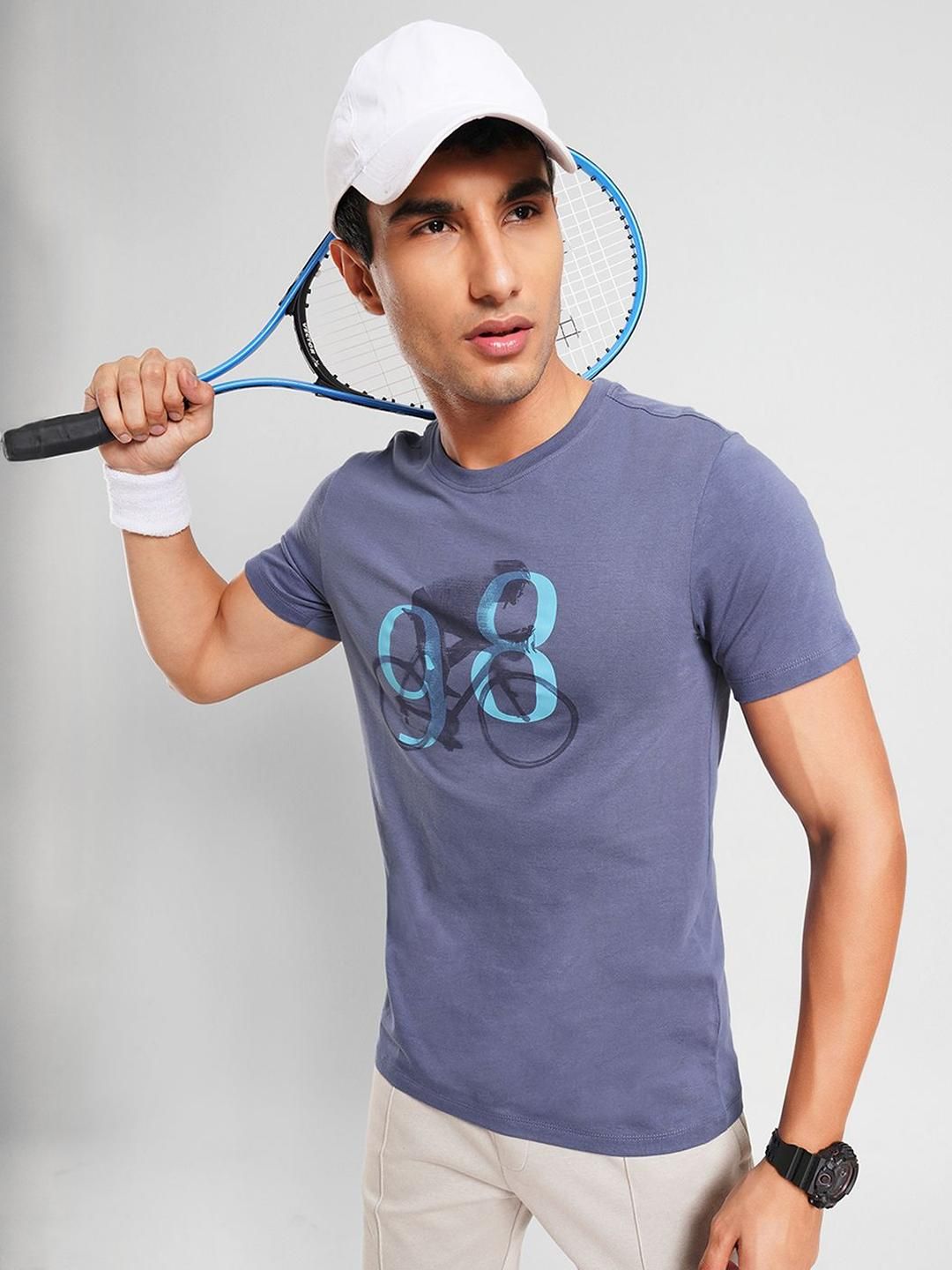 Ajile by Pantaloons Typography Printed Round Neck Pure Cotton T-shirt-picture-12