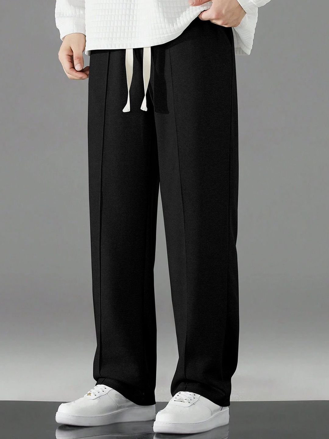 HAPPY KHAJANA Men Self Design Lycra Korean Pants Trousers-image-2