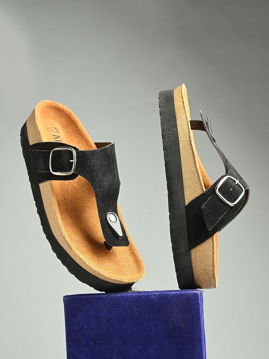AfroJack Women Leather T-Strap Flats-picture-37