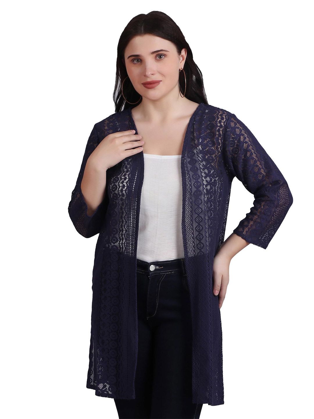 SZN Self Design Open Front Shrug-picture-29
