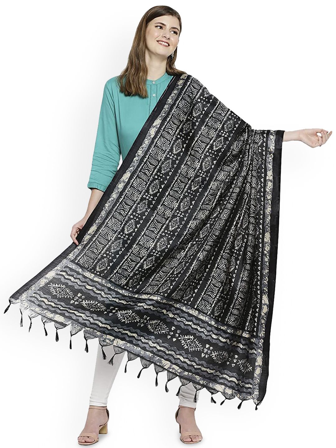 Kemza Ethnic Motifs Printed Block & Bagru Printed Dupatta-picture-21