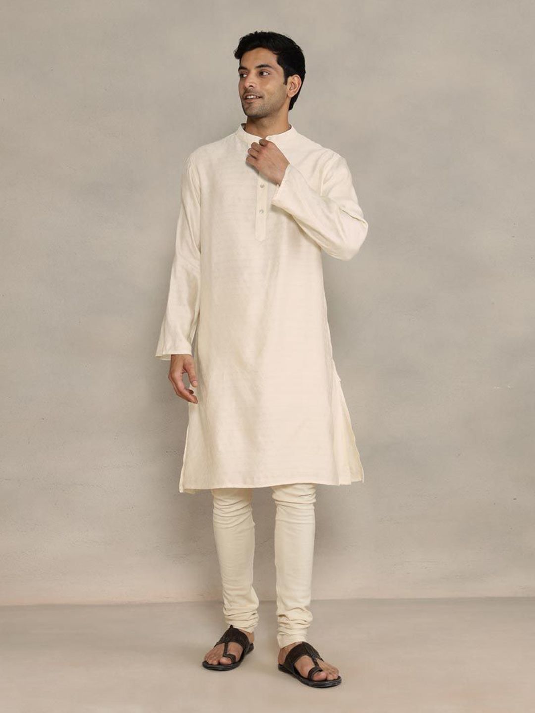 Fabindia Men Woven Design Festive Straight Kurta-picture-29