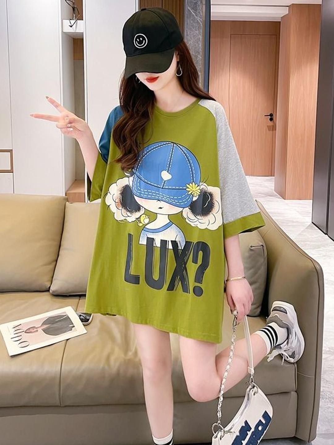 StyleCast x Revolte Women Graphic Printed Raw Edge Boxy T-shirt-picture-25