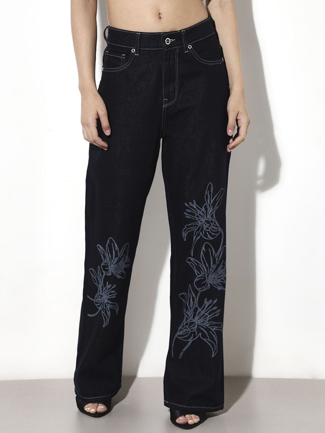 ONLY Women Wide Leg Mid-Rise Jeans-picture-38