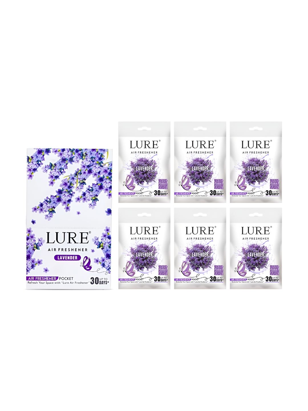 LURE White & Purple 6 Pieces Lavender Air Freshener-image-27