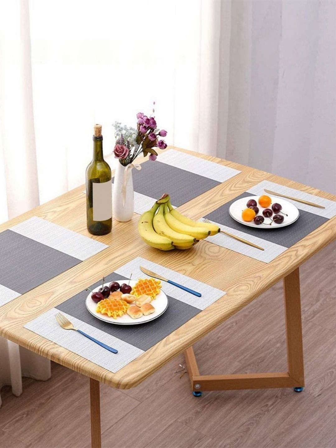 Baskety 4-Pcs Grey Textured TablePlacemats-picture-53