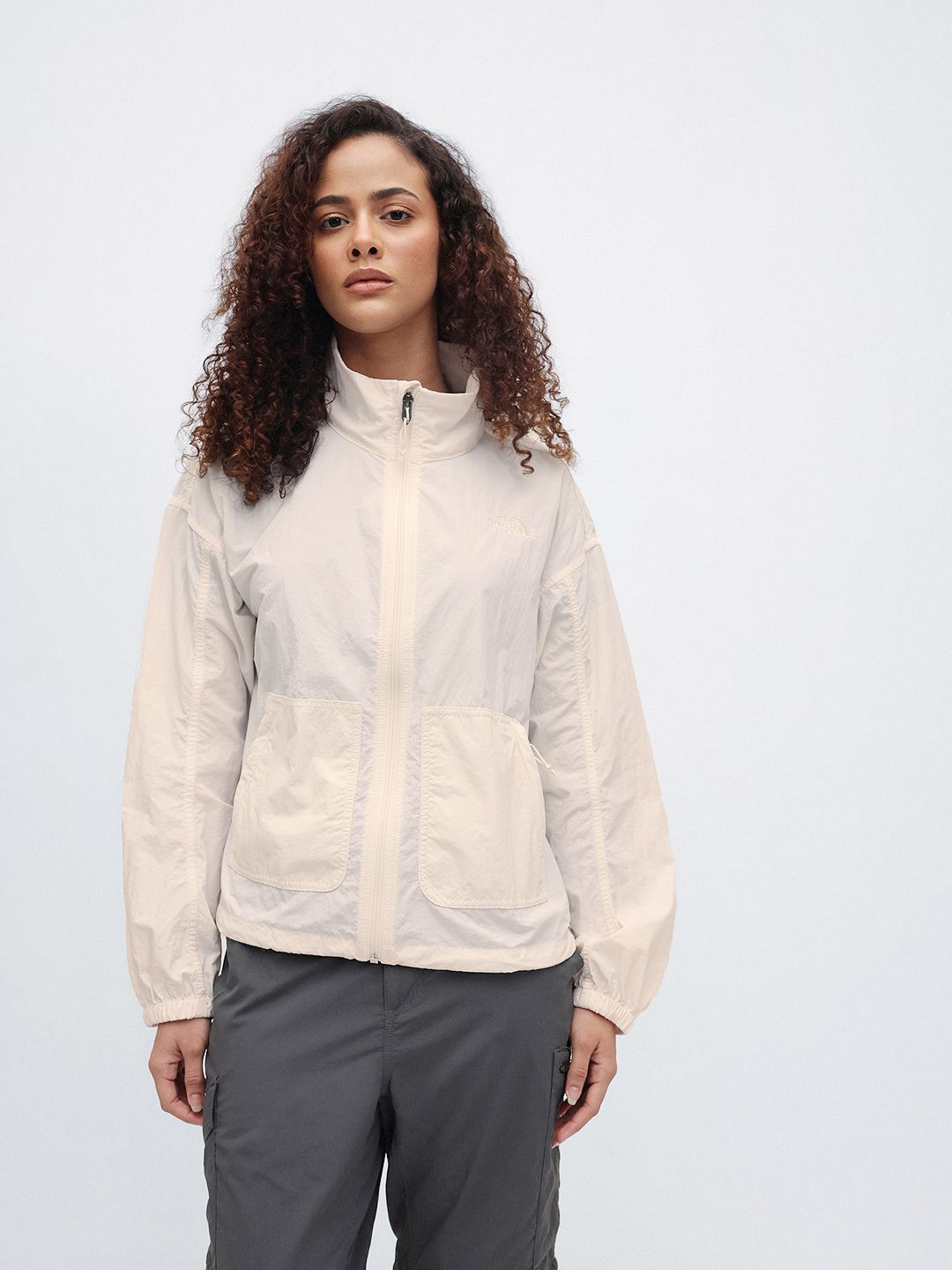 The North Face Windcheater Mock Collar UPF Semi-Sheer Tailored Jacket with Toggle Hem-picture-54