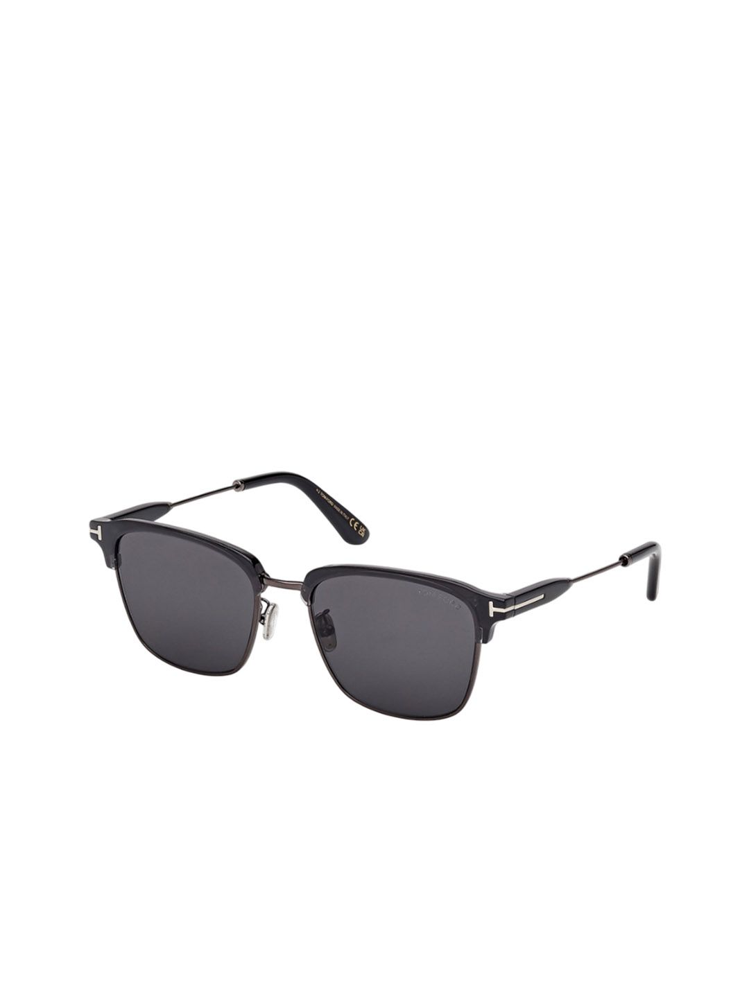 Tom Ford Women Grey Lens & Black Browline Sunglasses with UV Protected Lens 242-K 56-picture-39