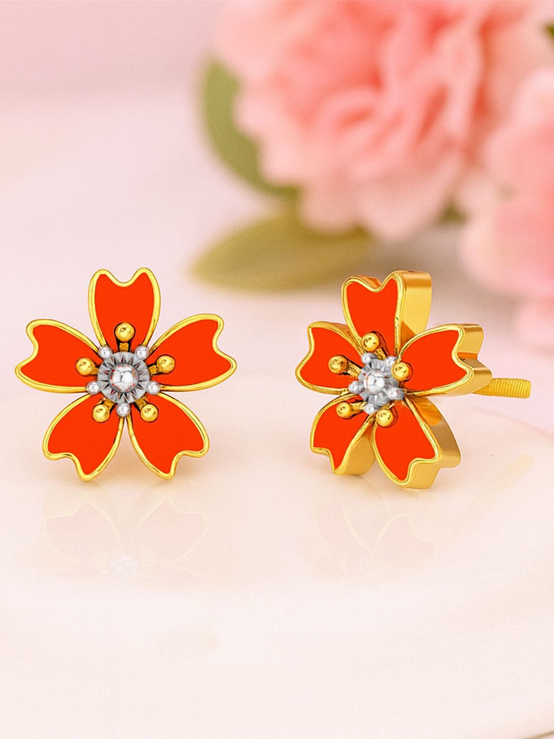 KISNA DIAMOND AND GOLD JEWELLERY Florise 18KT Gold Earring -2.93 g-picture-26