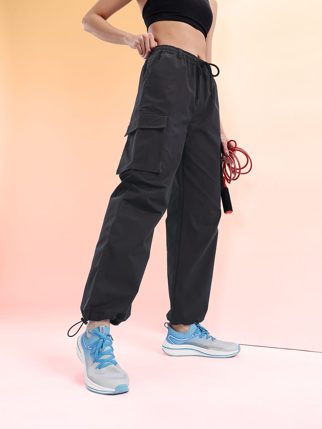 HRX by Hrithik Roshan Women Rapid-Dry Cargo Style Track Pants-picture-53