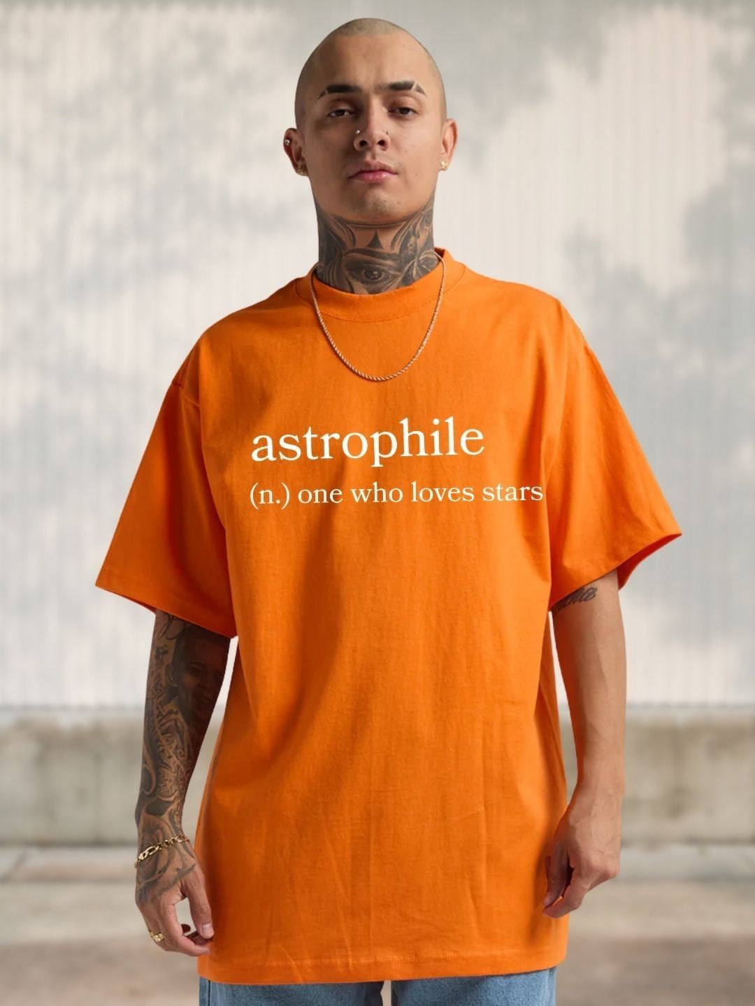 Cool Plus Men Astrophile Typography Printed Round Neck Cotton Oversized T-shirt-picture-39