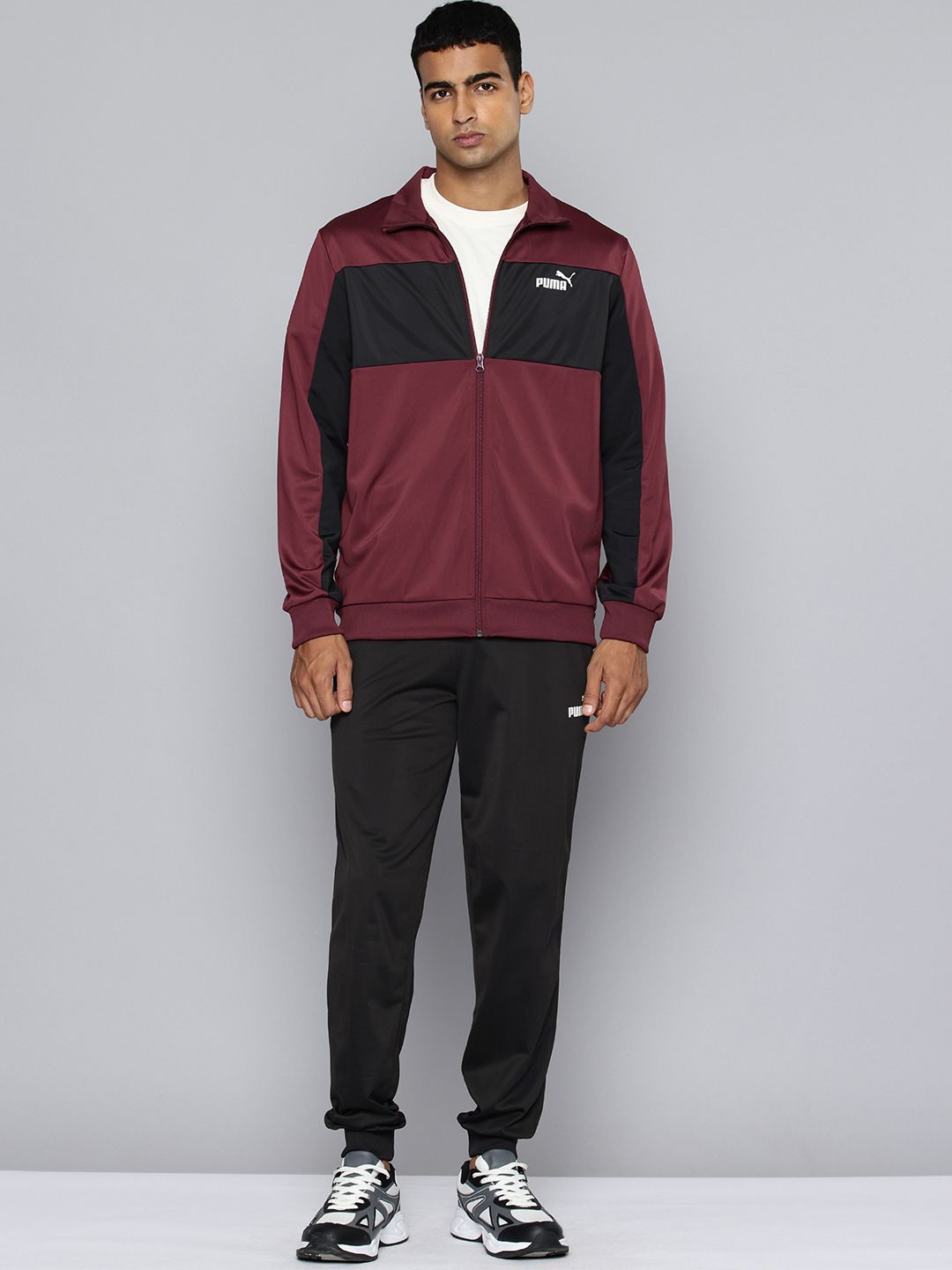Puma Colourblocked Mock Collar Jacket & Joggers-picture-44