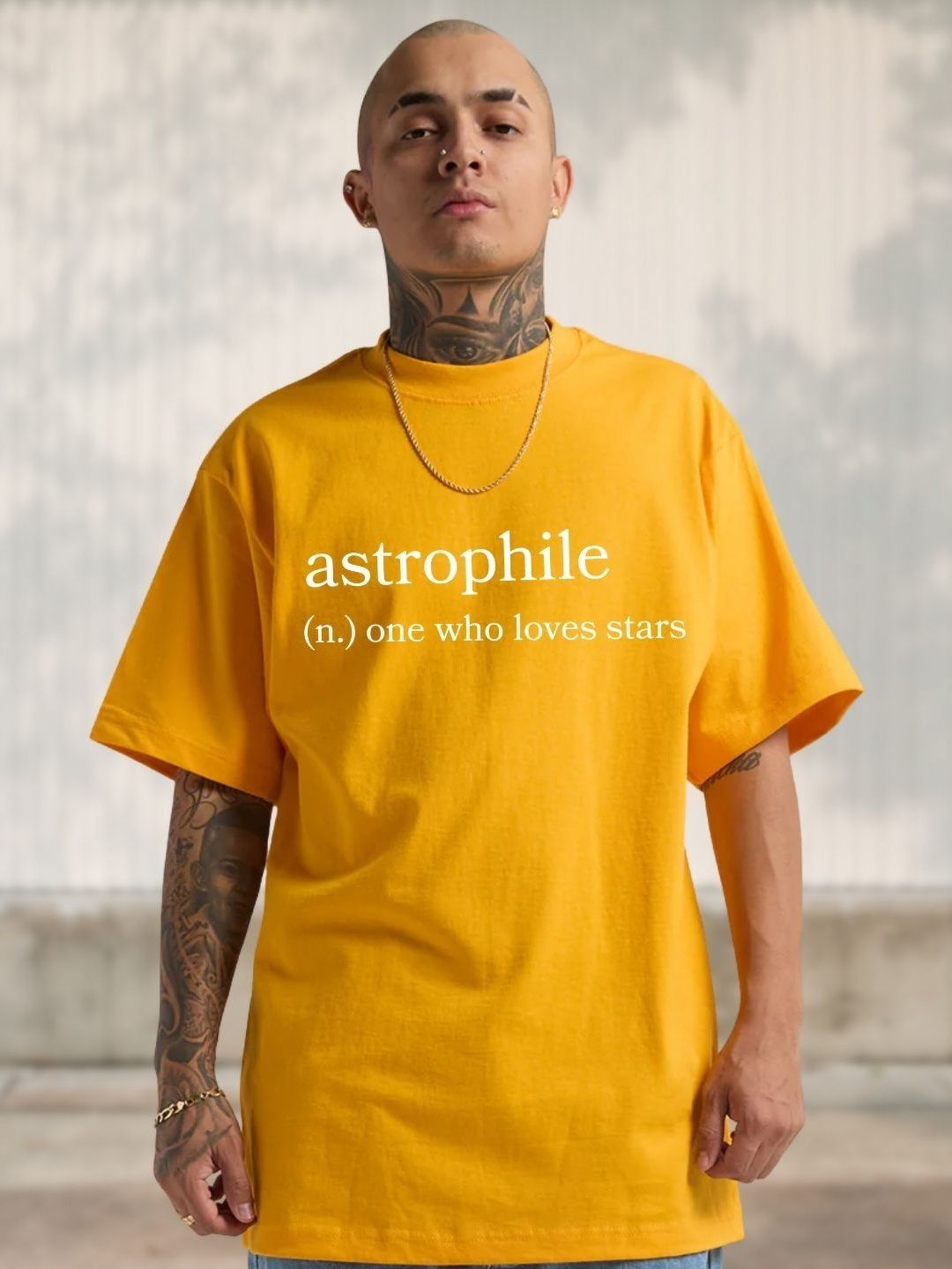 Cool Plus Men Astrophile Typography Printed Round Neck Cotton Oversized T-shirt-picture-22