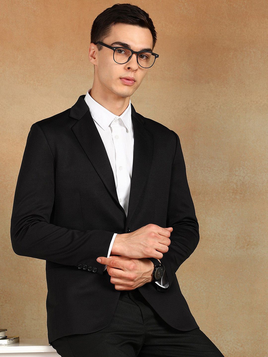 FUBAR Slim Fit Notched Lapel Single Breasted Blazers-picture-46