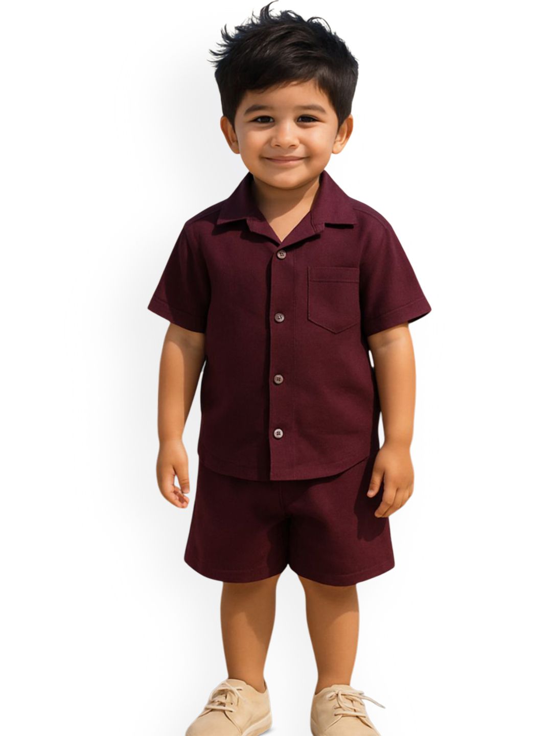 FASHION GRAB Pure Cotton Shirt With Shorts-picture-34