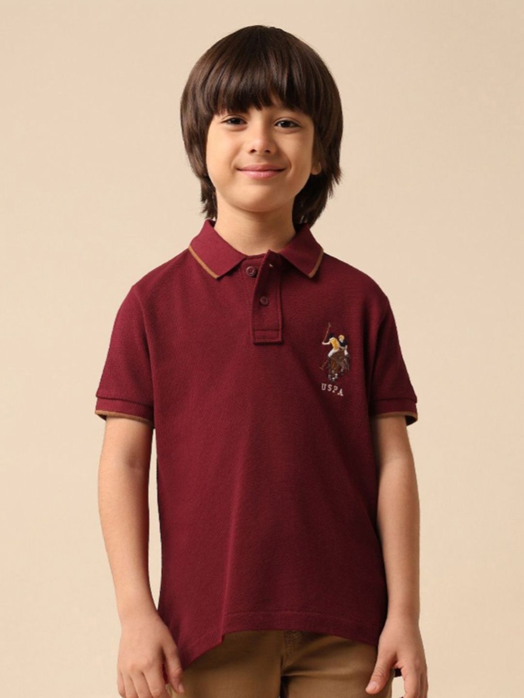 u.s. polo assn. kids Uspa Kids Boys Graphic Brand Printed Polo Cotton T-shirt-picture-56