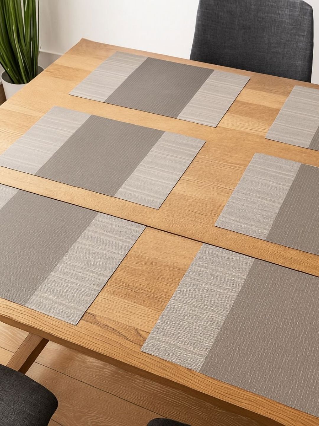 Baskety 6-Pcs Brown & Grey Textured TablePlacemats-picture-56
