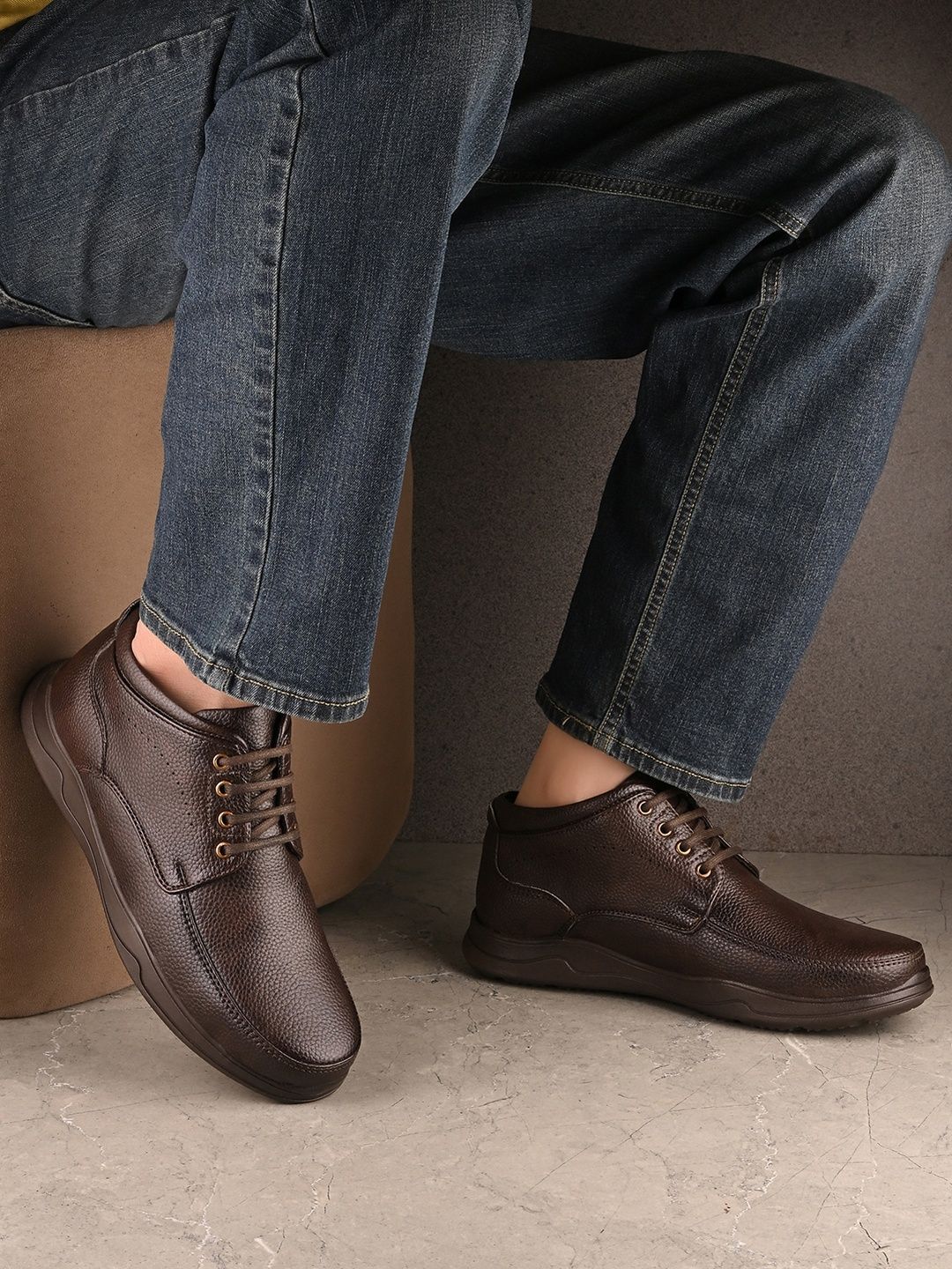 Roadster Men Leather Lace-Up Derbys-picture-32