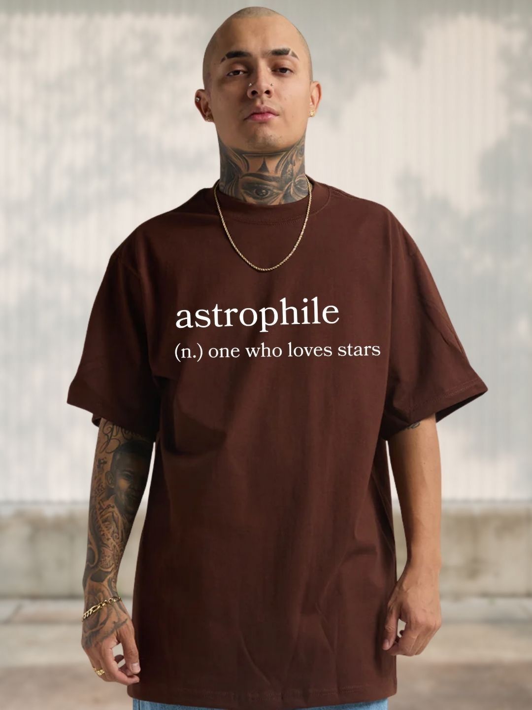 Cool Plus Men Astrophile Typography Printed Round Neck Cotton Oversized T-shirt-picture-20