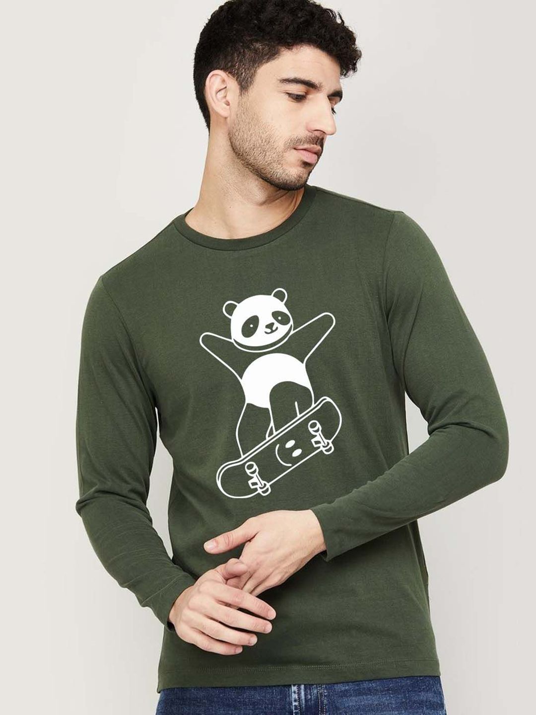 Organic Chics Men Bio Finish Graphic Printed Round Neck Cotton T-shirt-picture-40