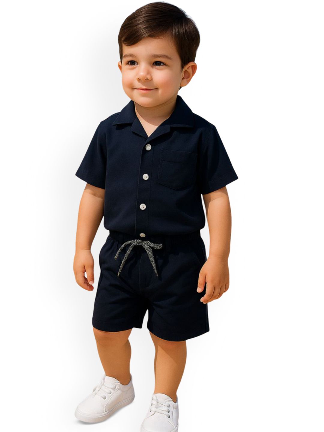 BAESD Boys Short Sleeves Pure Cotton Shirt With Shorts-picture-53