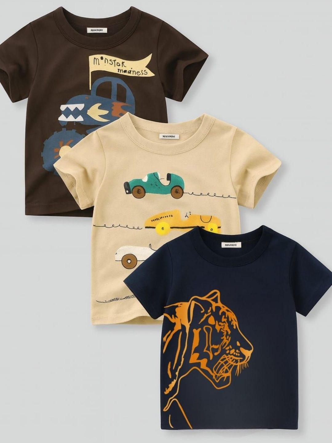 DAMN GUD DG Boys Pack Of 3 Printed T-shirts-picture-22