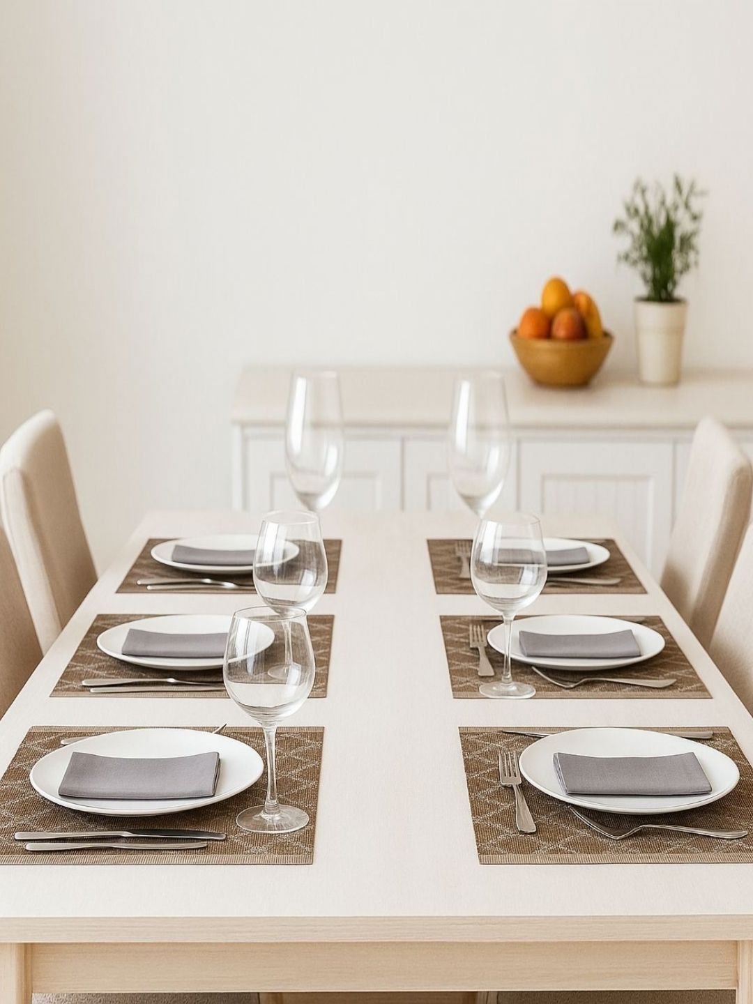 Baskety 6-Pcs Brown Textured TablePlacemats-picture-34